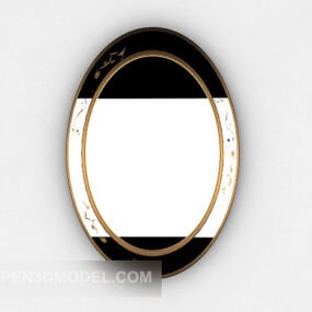 Model 3d Hiasan Cermin Bujur