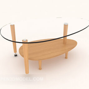 Mesa de centro ovalada con personalidad modelo 3d