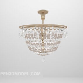 Luxury Oval Glass Chandelier 3d model