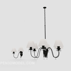 Overall Chandelier, Wall Lamp 3d model