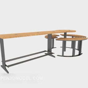 Park Relaxing Leisure Table Chairs 3d model