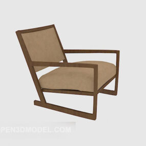 Έπιπλα καρέκλας μαξιλαριού ποιμενικού στυλ 3d μοντέλο
