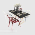 Pastoral-style dining table 3d model