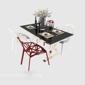 Eettafel in pastorale stijl 3D-model