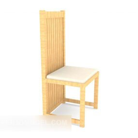 Pastoral Style High-back Dining Chair 3d model