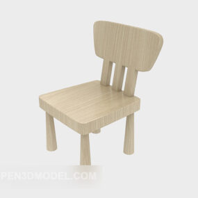 Pastoral-stil Log Lounge Chair 3d model
