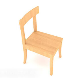 Pastoral Style Minimalist Dining Chair 3d model