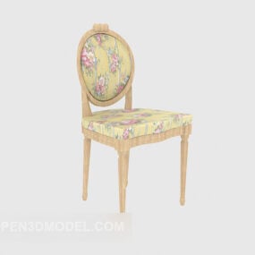 Patterned Banquet Dining Chair 3d model