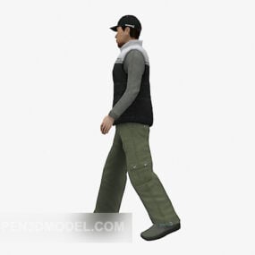 مدل 3 بعدی افراد مرد راه رفتن شخصیت