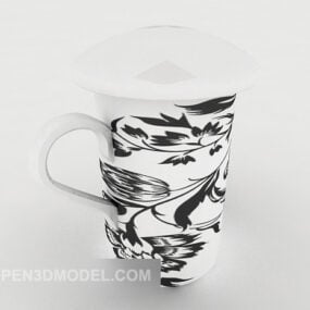 Modelo 3D de móveis para xícaras de chá de cerâmica pessoal