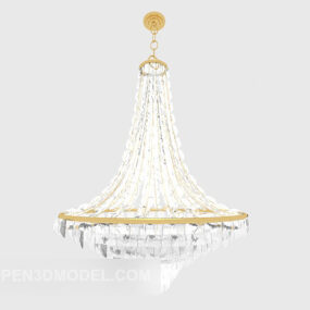 Home Crystal Round Chandelier 3d model