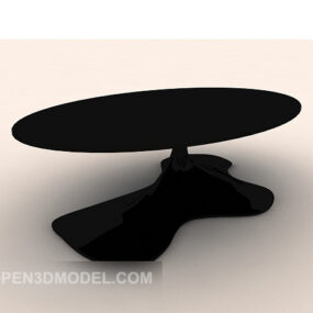 Personality Oval Black Table 3d model