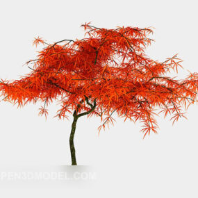 Personality Red Leaf Plant Furniture 3d model