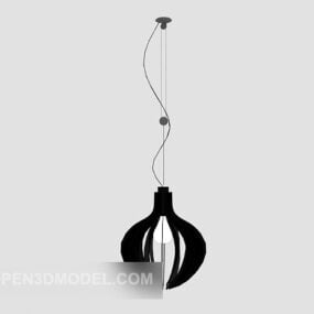 Lámpara de araña negra estilizada modelo 3d