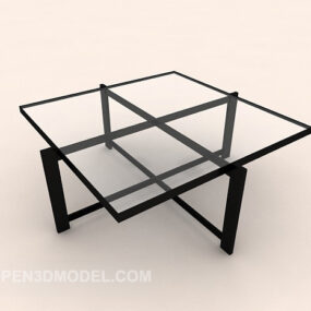 Personality Black Square Coffee Table 3d model
