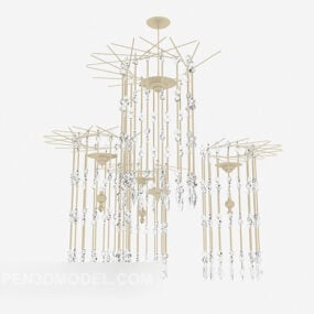 Lámpara de araña de cristal preciosa moderna modelo 3d