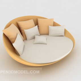 Model 3d Sofa Multiplayer Bulat Rumah Kepribadian