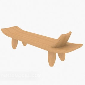 现代风格的木凳3d模型