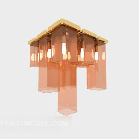 Індивідуальний помаранчевий стельовий світильник 3d модель