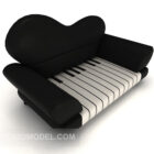 Personality piano sofa 3d model