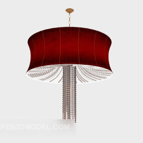 Personality Red Chandelier 3d model