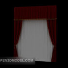 Personality red curtain 3d model