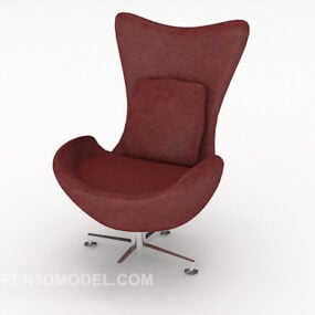 Personality Red Lounge Chair 3d model