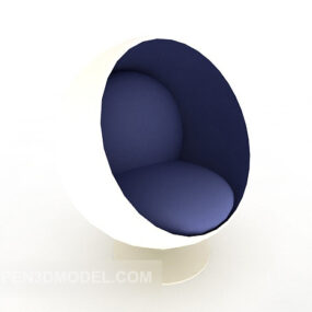 Personality Round Single Sofa 3d model