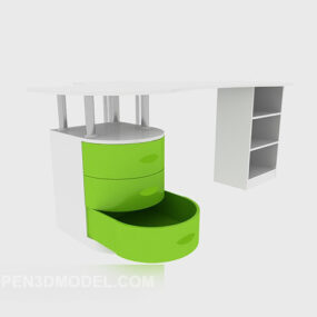 نموذج مكتب منزلي بسيط ثلاثي الأبعاد