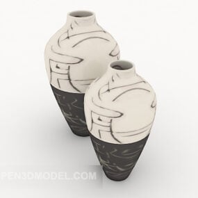シンプルな磁器の花瓶3Dモデル