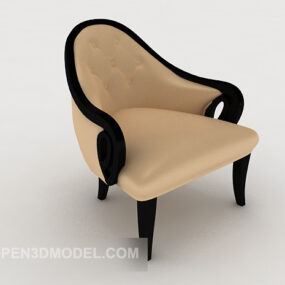 3д модель индивидуального простого деревянного мебельного стула