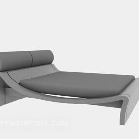 Curved Single Bed 3d model