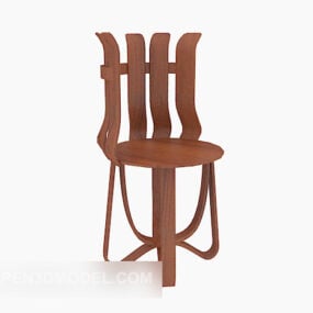 Solid Wood Chair Diy Style V1 3d model