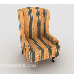 Personality Striped Single Sofa 3d model