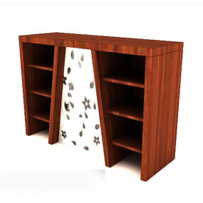 Modern Wooden Display Cabinet V1 3d model