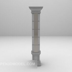 Pillars Grey Concrete 3d model