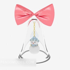 Pink Butterfly Bell 3d model