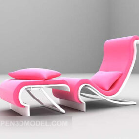Pink Relax Lounge Chair Furniture 3d model