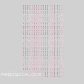 Decoración de cortina de cristal rosa modelo 3d