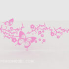 Pink Wall Painted Decoration