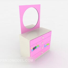 Pink Dresser Furniture 3d model