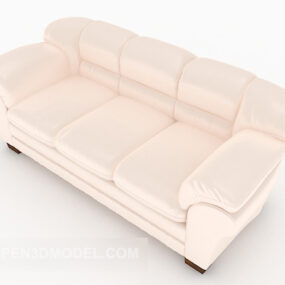نموذج أريكة المنزل الوردي ثلاثي الأبعاد