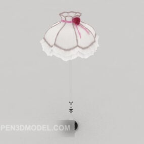 Ροζ θερμό φωτιστικό δαπέδου 3d μοντέλο
