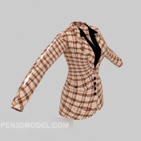 Geruite kleding met lange mouwen 3D-model