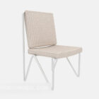 Plaid Cloth Lounge Chair