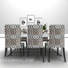Dinning Set Plaid Table And Chair