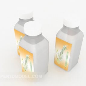 Mô hình chai nhựa nhà bếp 3d