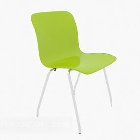 كرسي بلاستيك لون اخضر موديل 3D