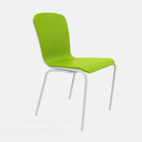Plastic Lounge Chair Green Color 3d model