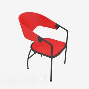Kunststoffstuhl, Büro-Verhandlungsstuhl, 3D-Modell